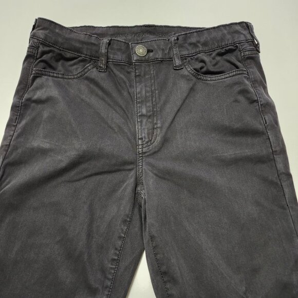 American Eagle Black Wash Stretch Denim High Rise Jeggings - Picture 3 of 5